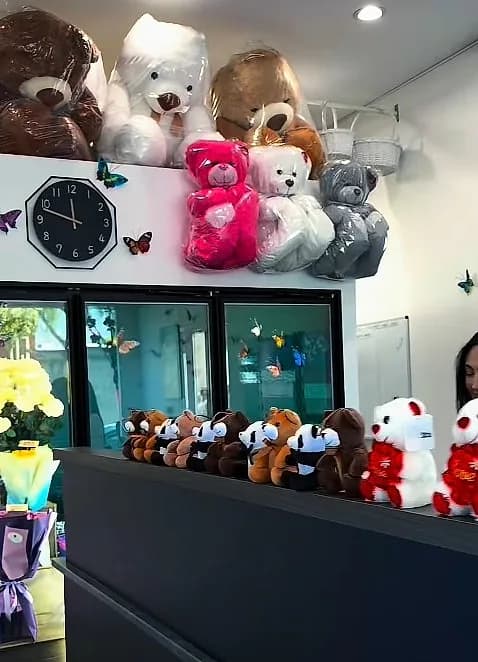 Inside Roses For You flower shop
