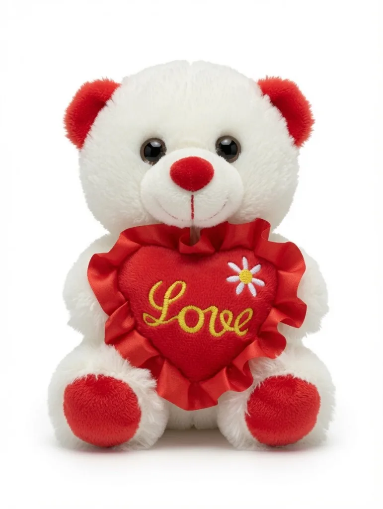 White Love Mini Teddy (6")